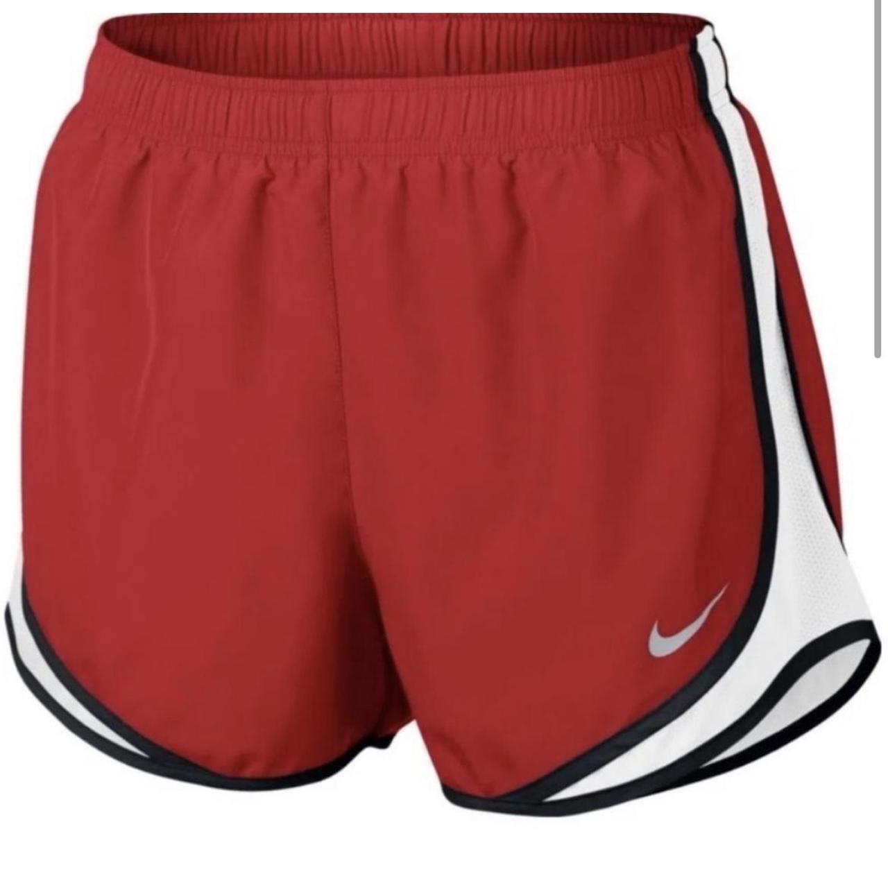 Shorts Womens Size Med Nike Dryfit Red White Black Running Athletic