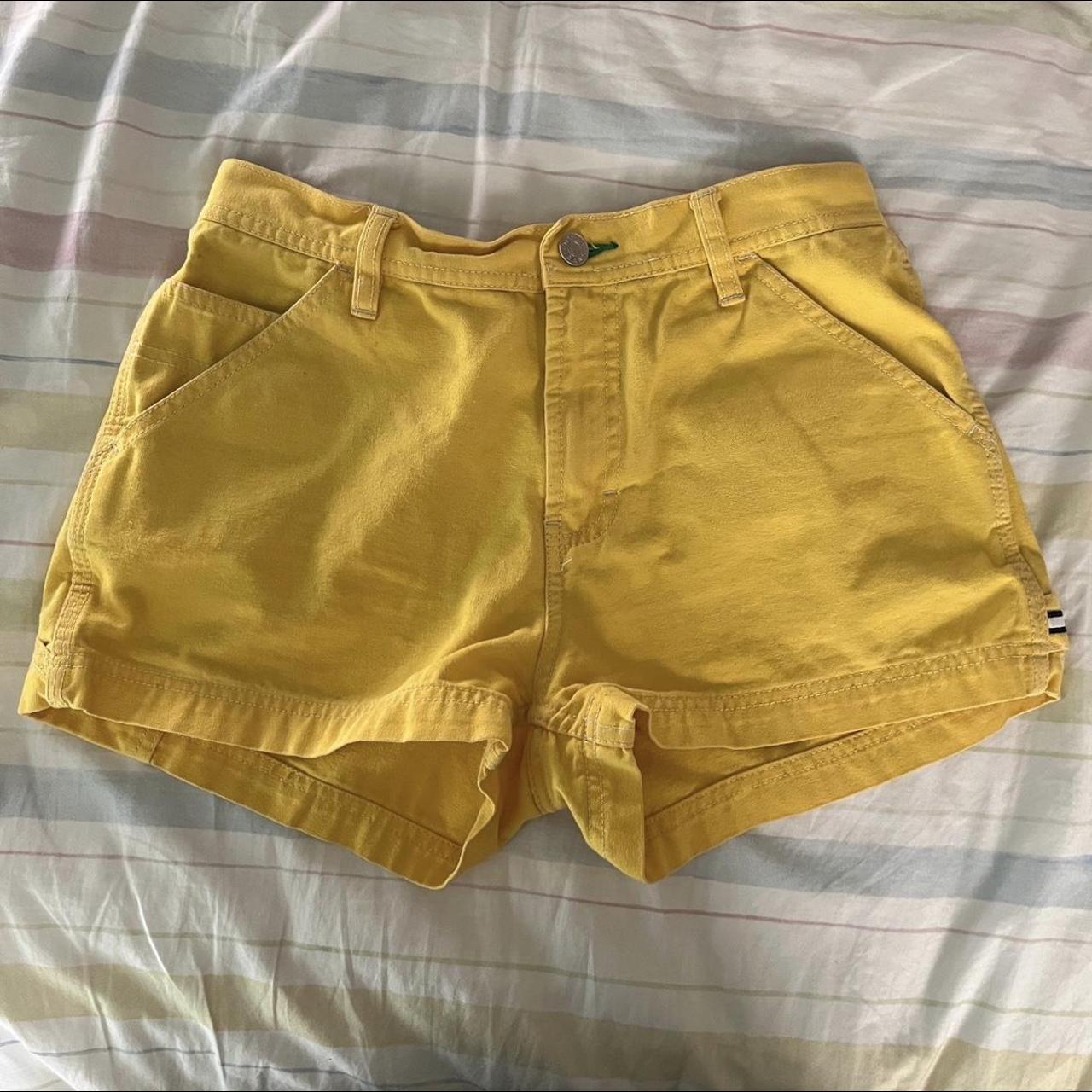 tommy hilfiger shorts bright yellow tommy jeans... Depop