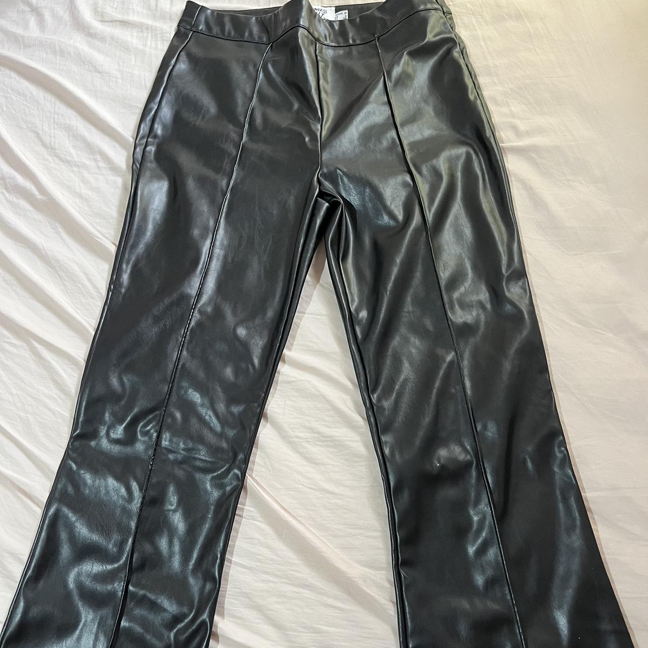 princess polly flare leather pants barely worn - Depop