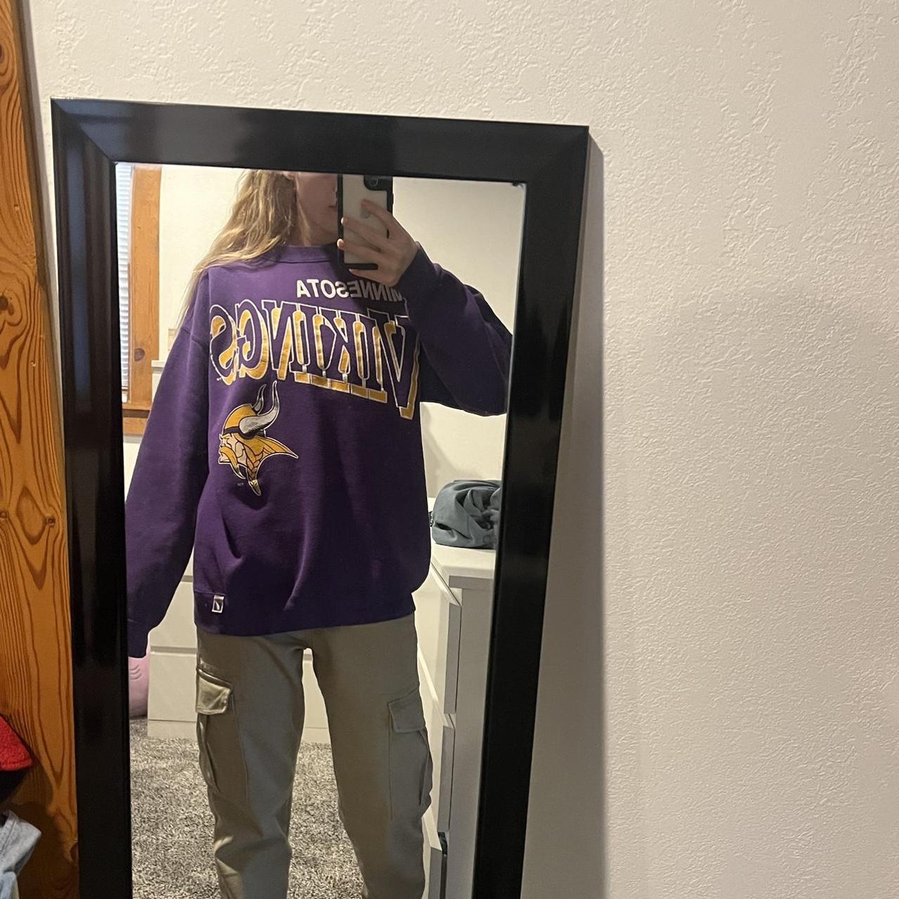 Vintage 90's Minnesota Vikings Crewneck Size: - Depop