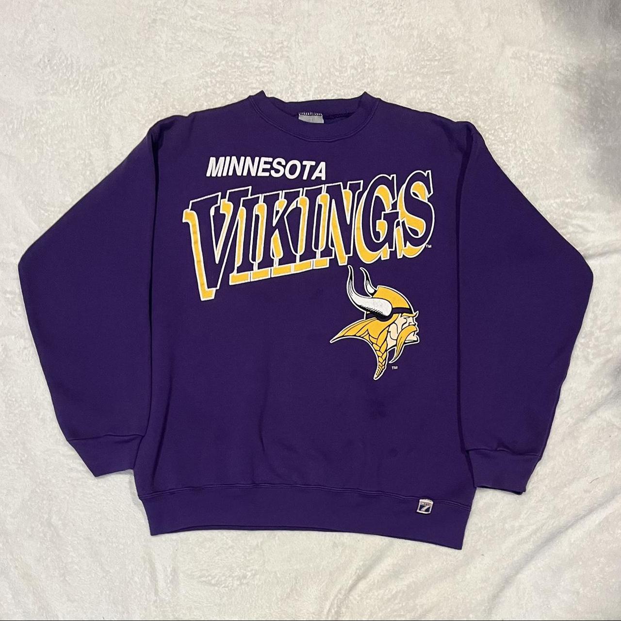 Vintage MN Vikings Sweater Pullover Lee Sport Men’s Large Grey Purple 90’s  Retro