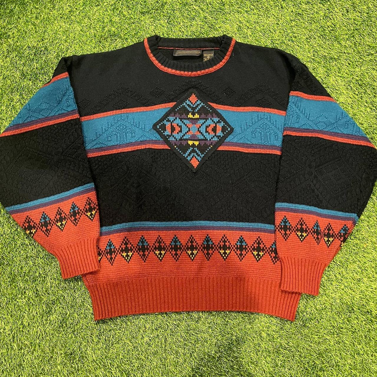 Vintage Michael Gerald Aztec Southwest Pattern offers Knit Sweater