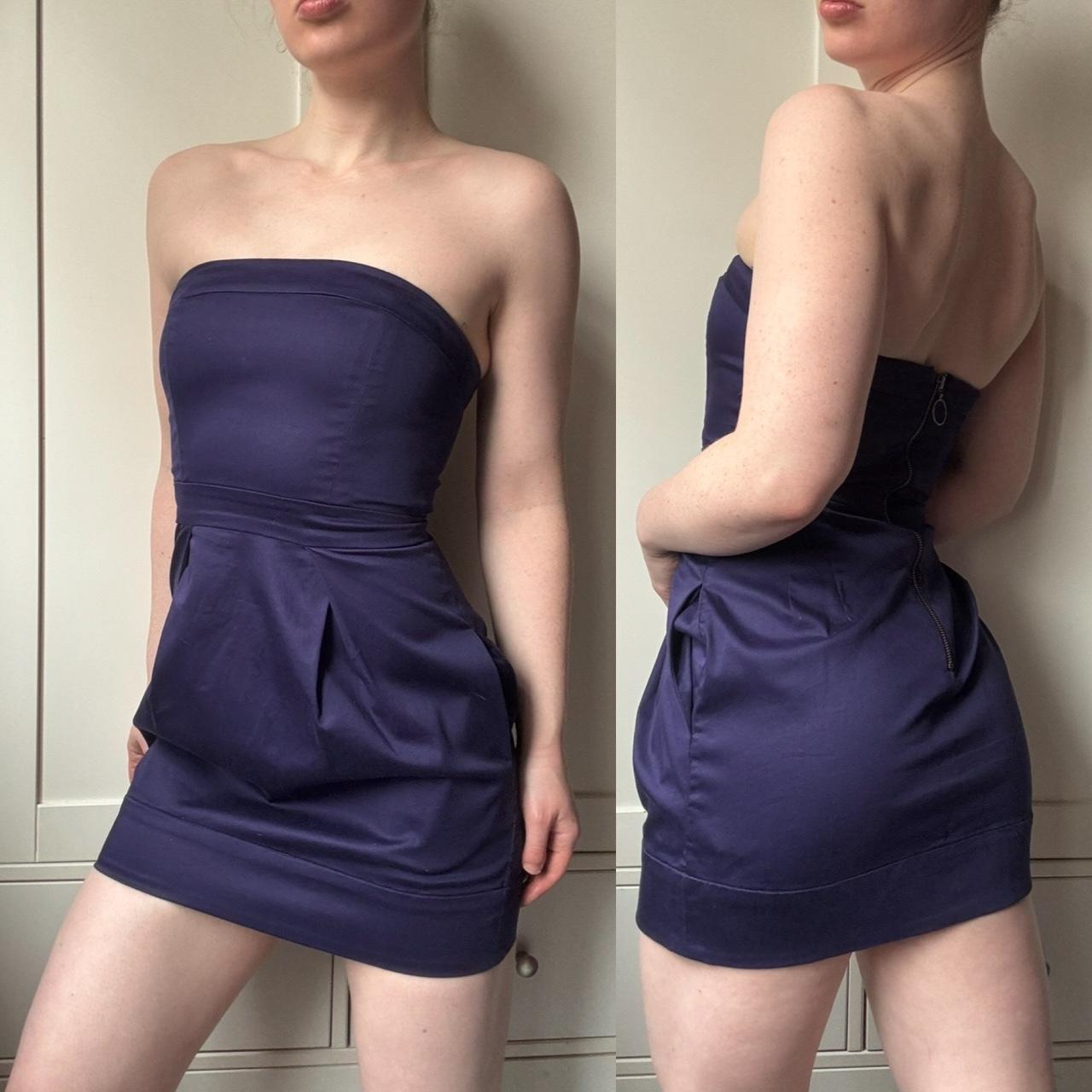 Strapless tulip skirt mini cocktail Depop