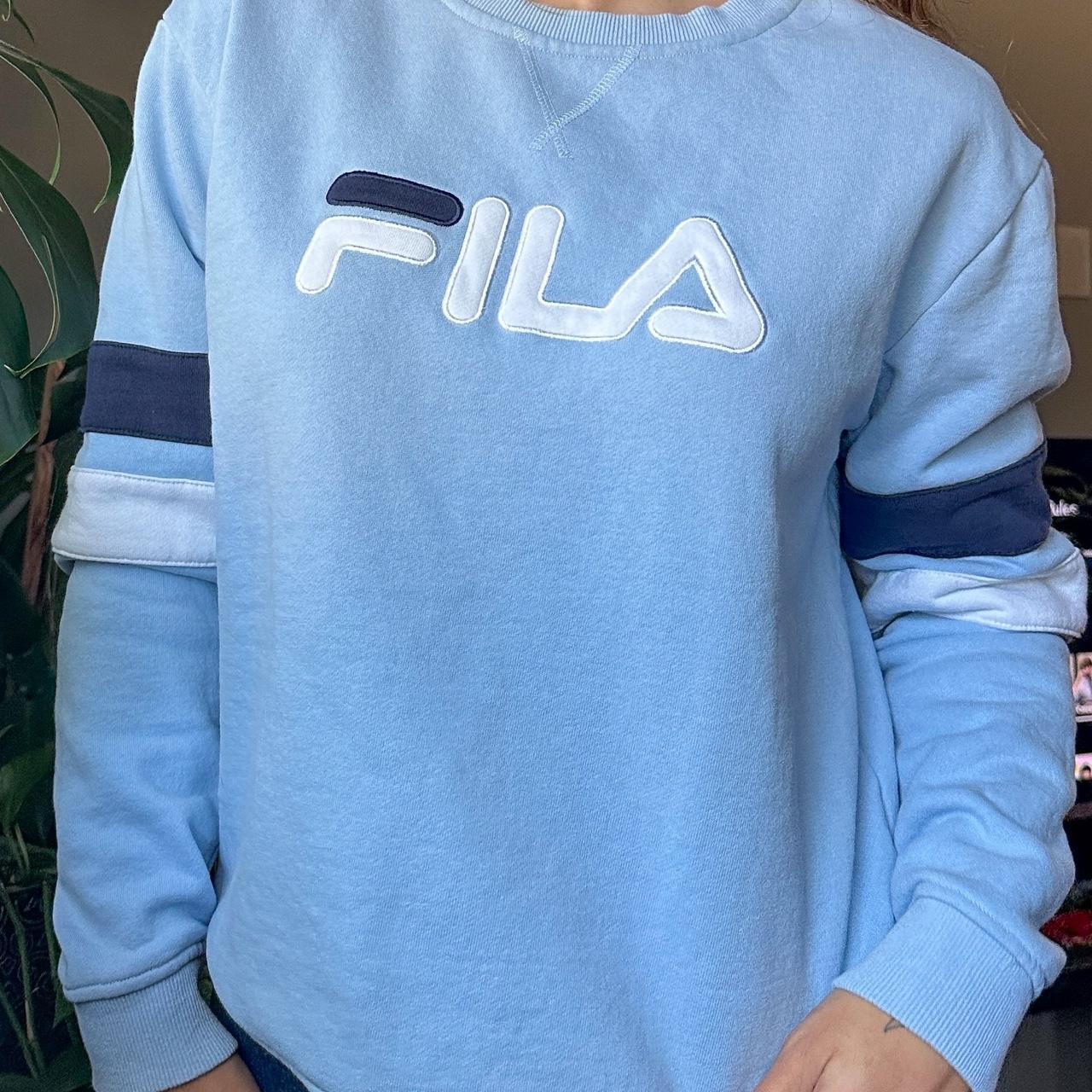 Fila baby blue sweatshirt Clearance