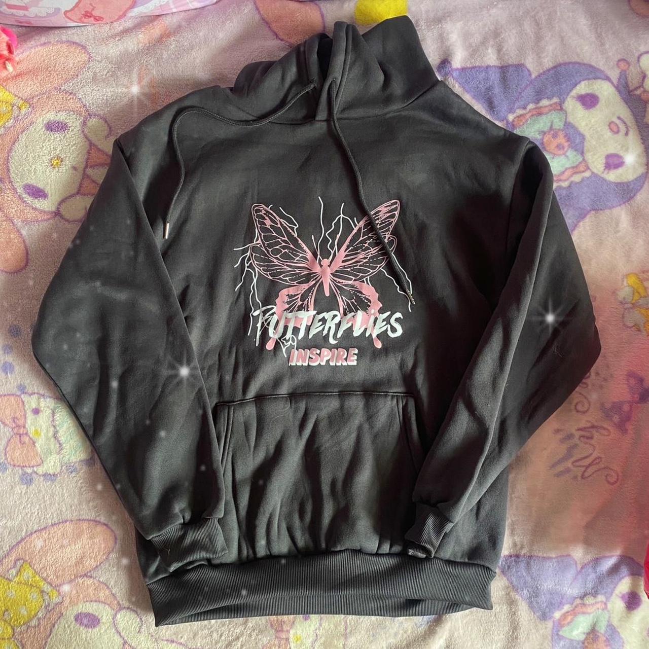 nike grey butterfly hoodie