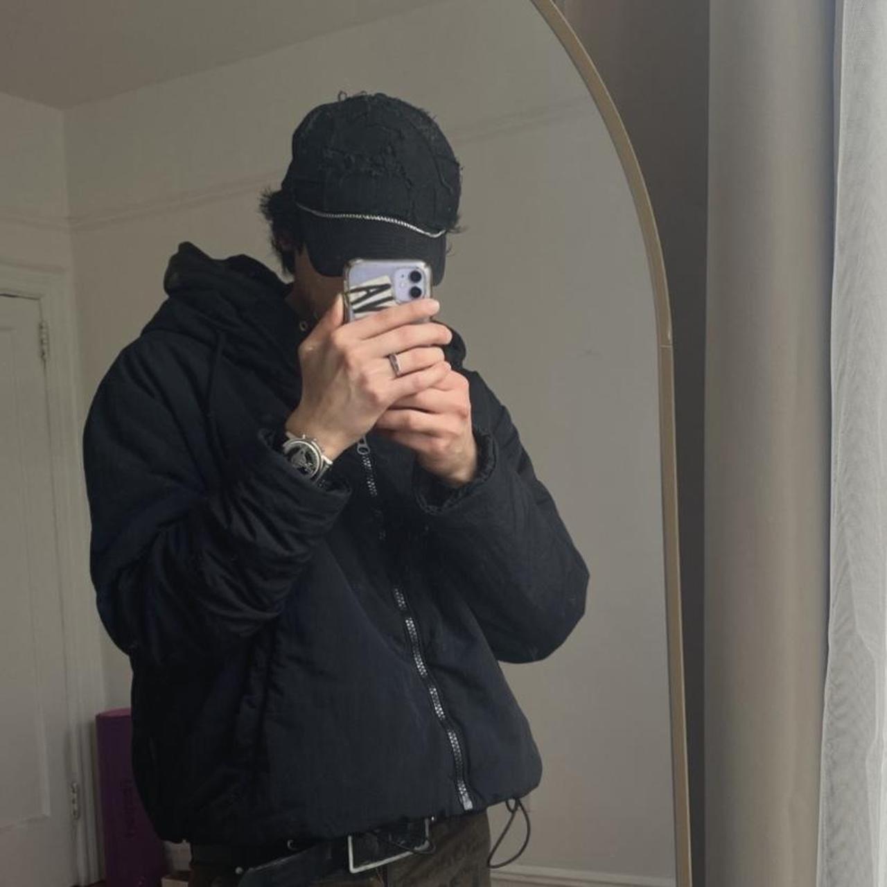 Men's Hat - Black – Scab patchwork distressed tru… - image 3