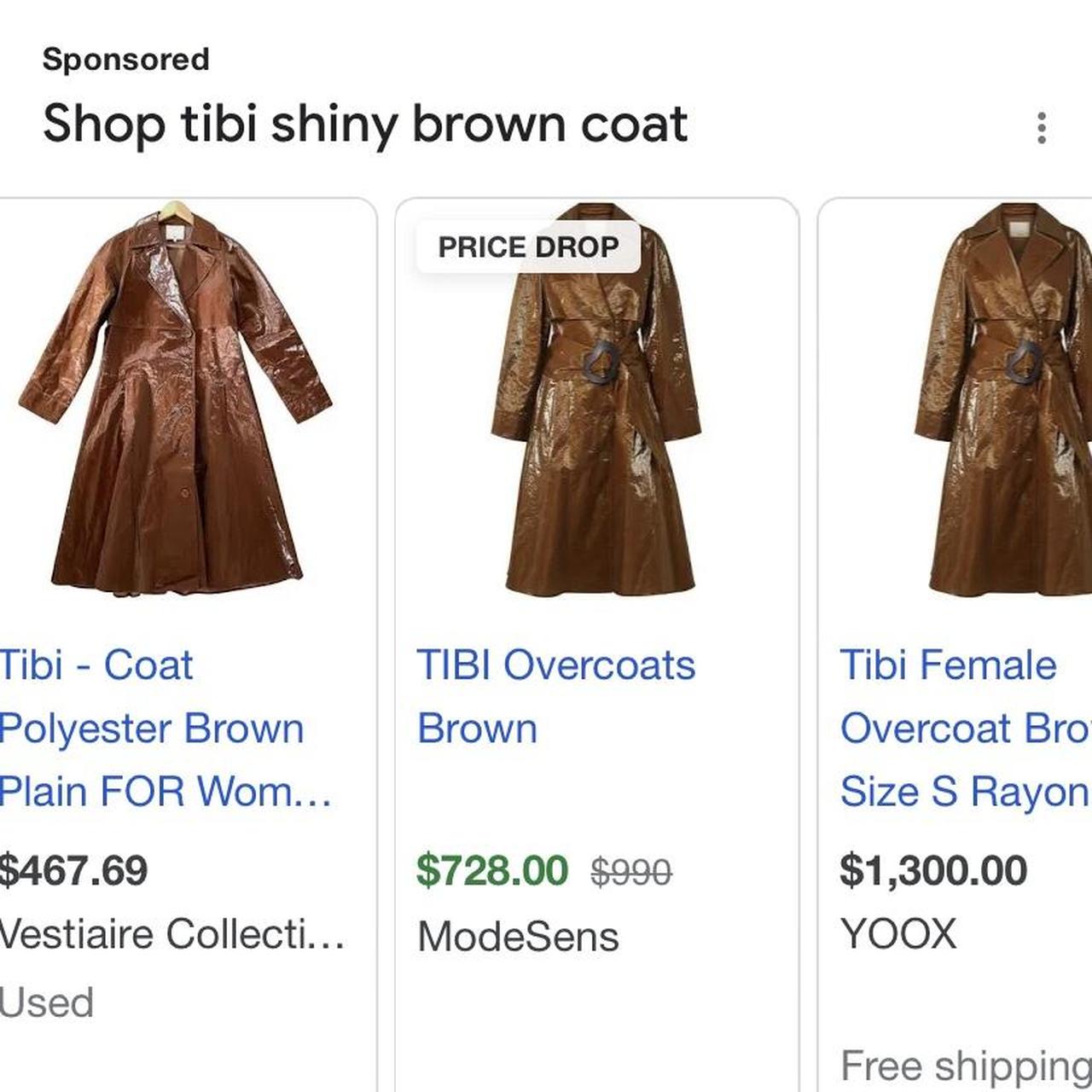 Tibi Women's Burgundy and Brown Coat (4)