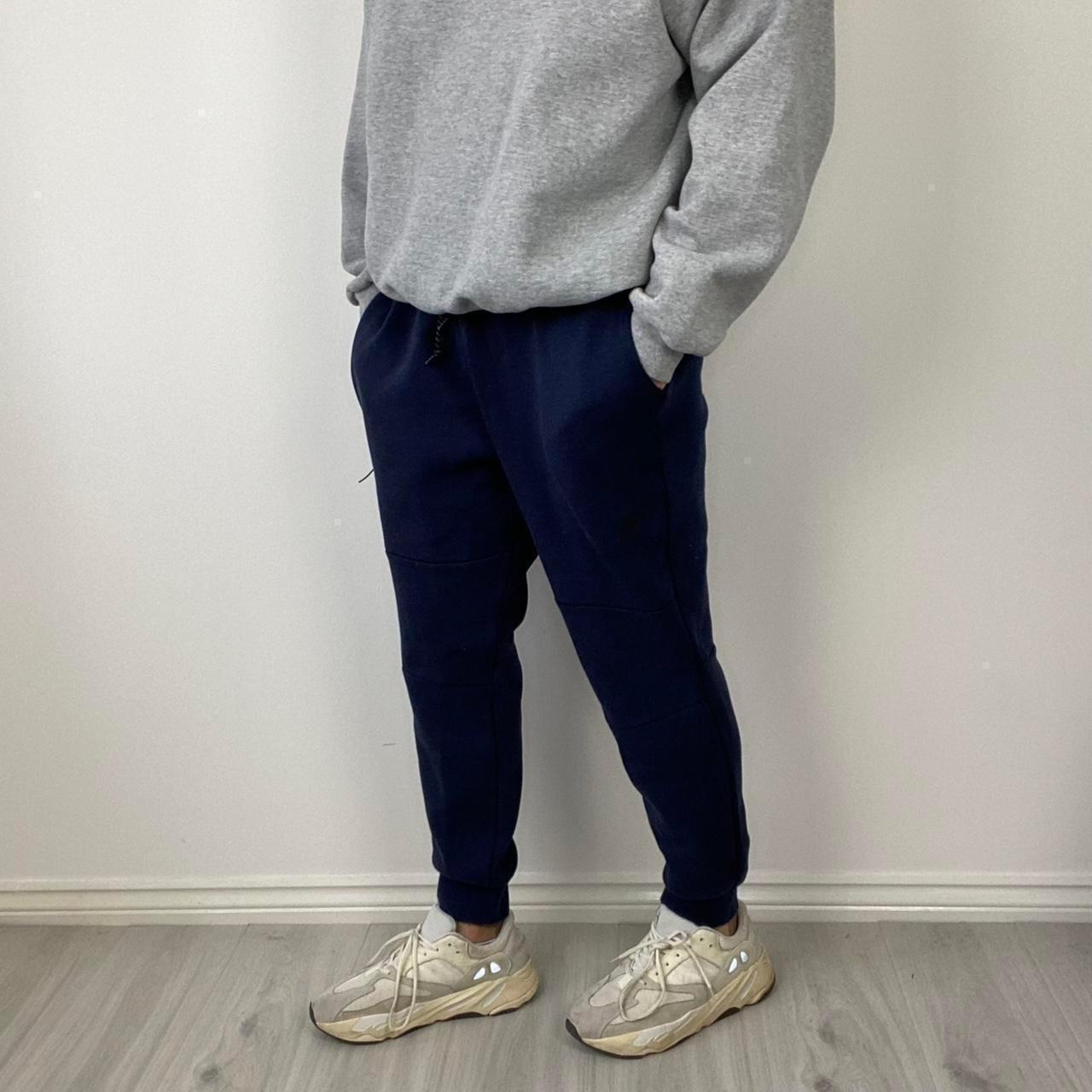 mens navy nike tech joggers