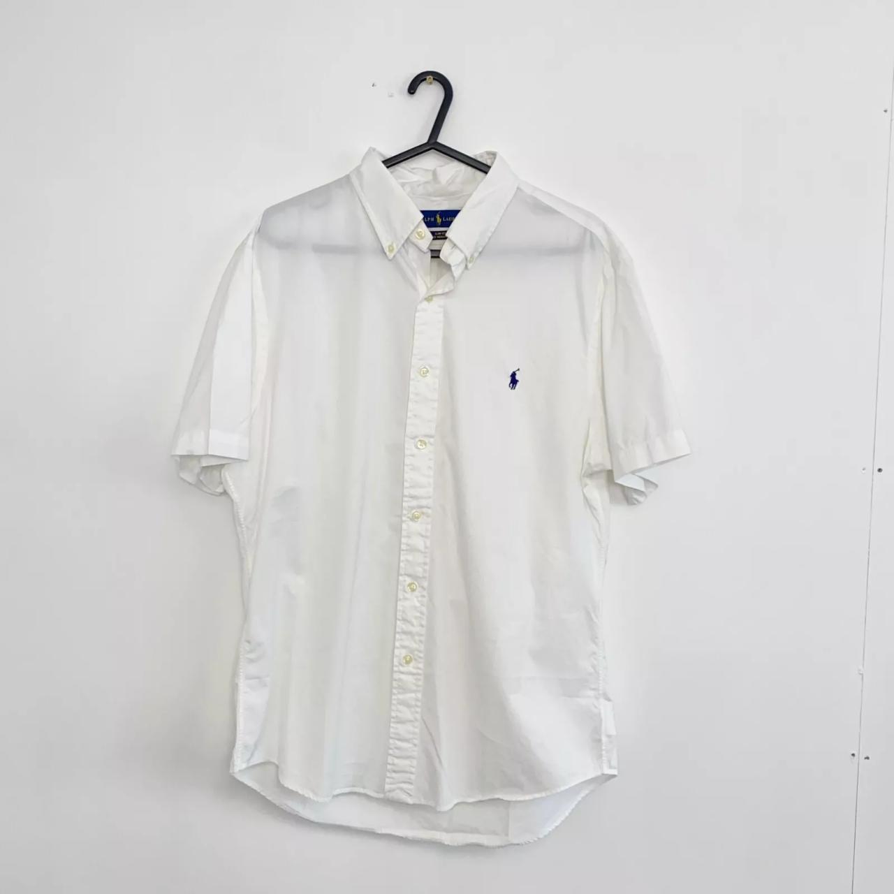 Ralph Lauren Mens Shirt Size L White Feather Weight... - Depop