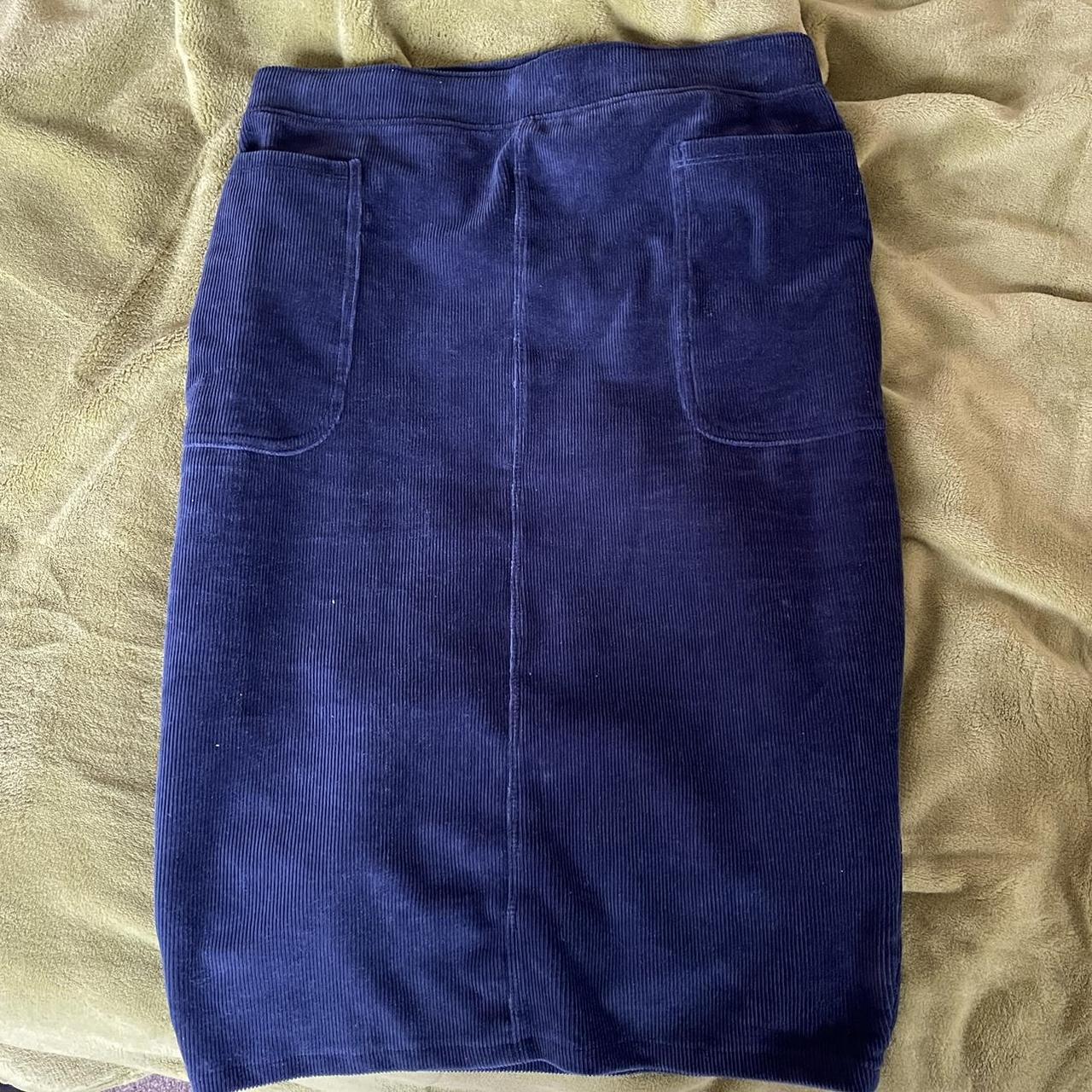 Sainsbury's TU Women's Navy and Blue Skirt | Depop