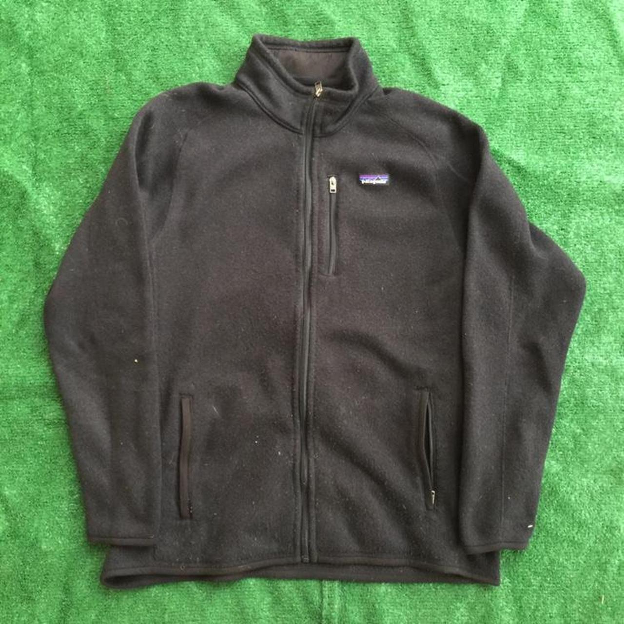 Men’s Patagonia Full ZIP Fleece Black Jacket Size... Depop