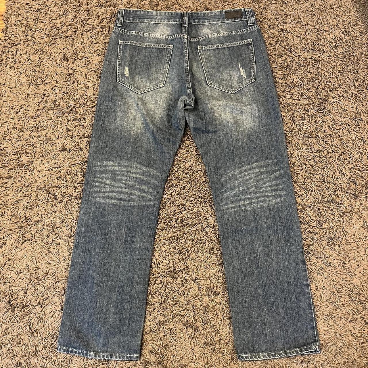 Early 2000s Y2K Ecko Unltd Straight Leg Light Washed... - Depop