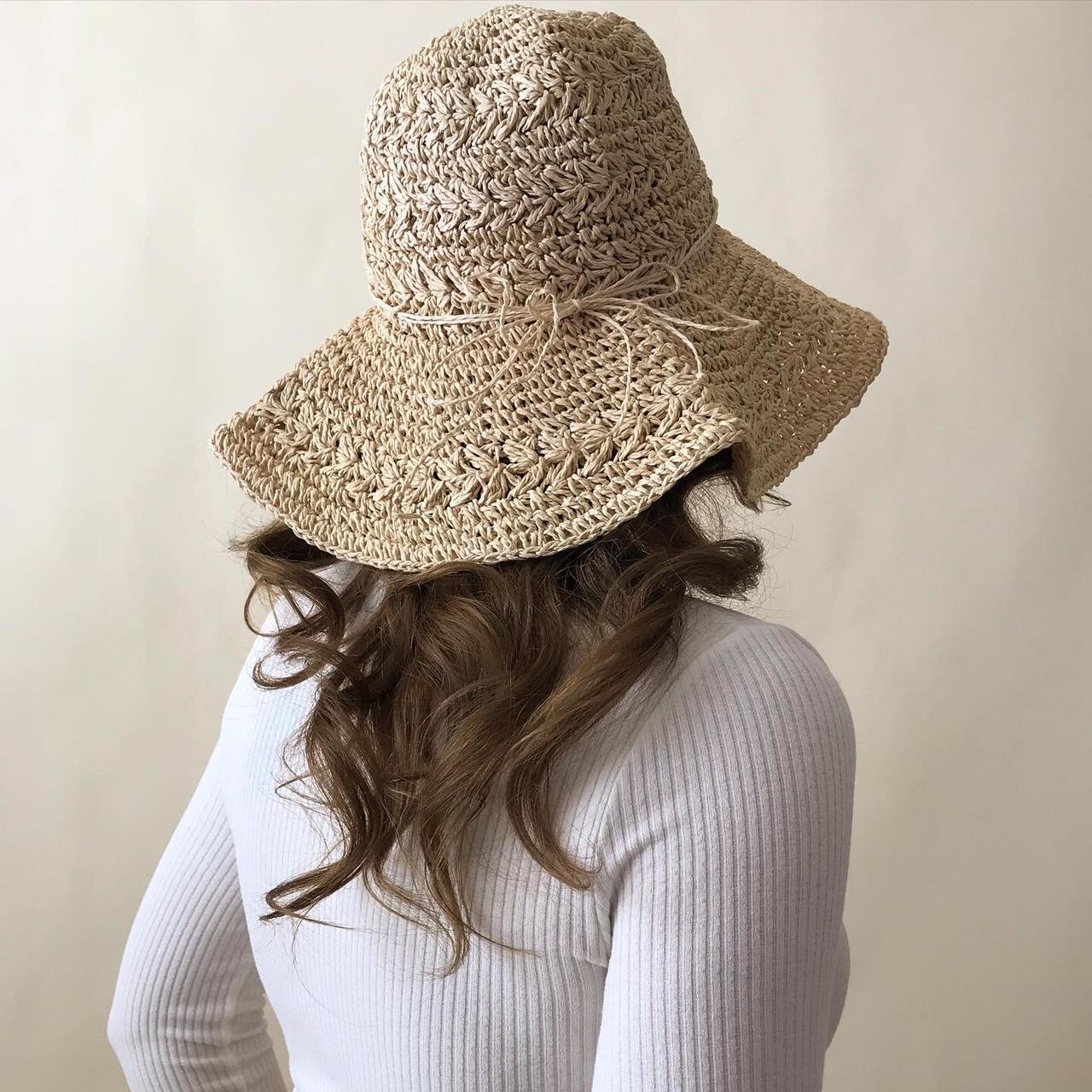 Scala Women's Tan and Cream Hat | Depop