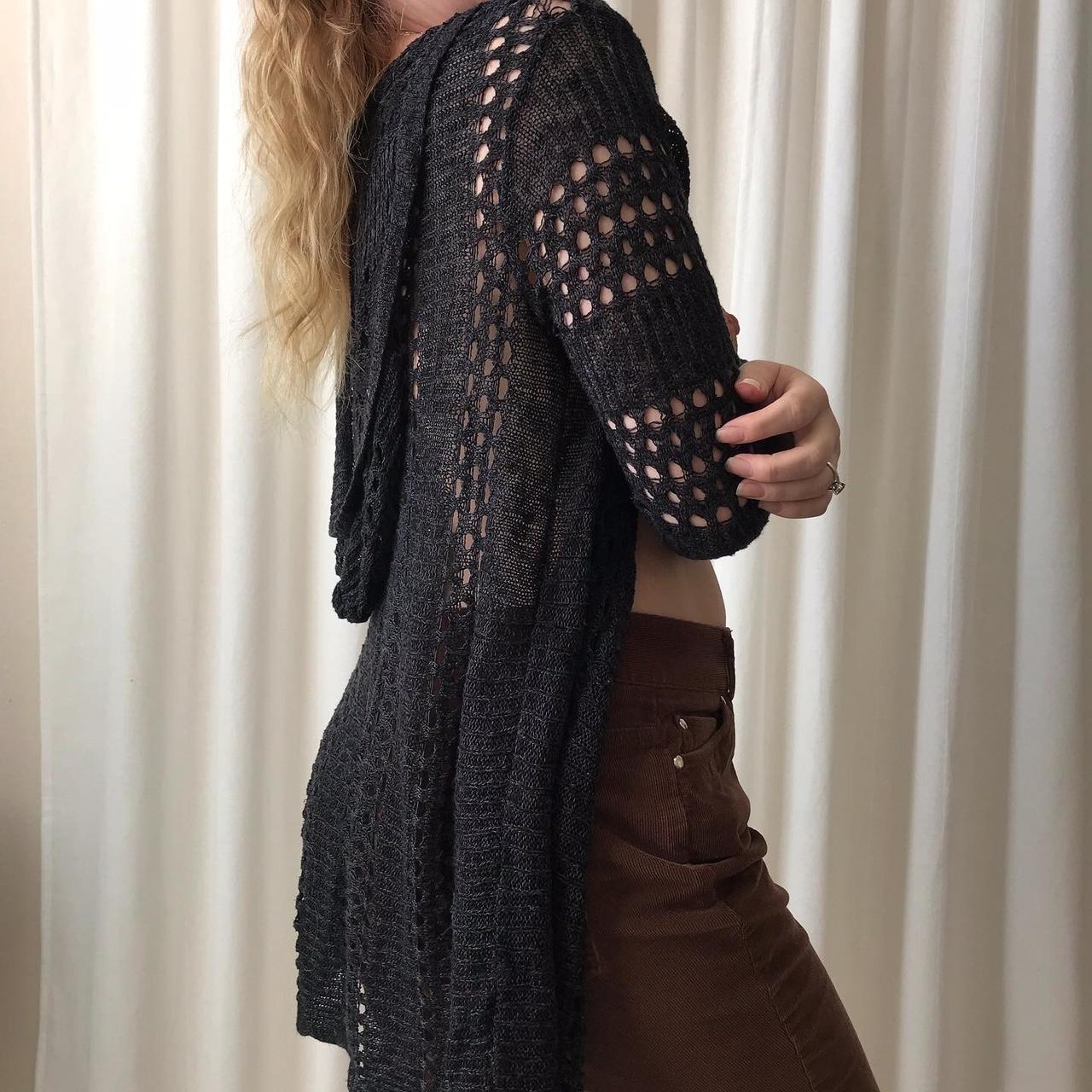 Long crochet clearance cardigan for sale