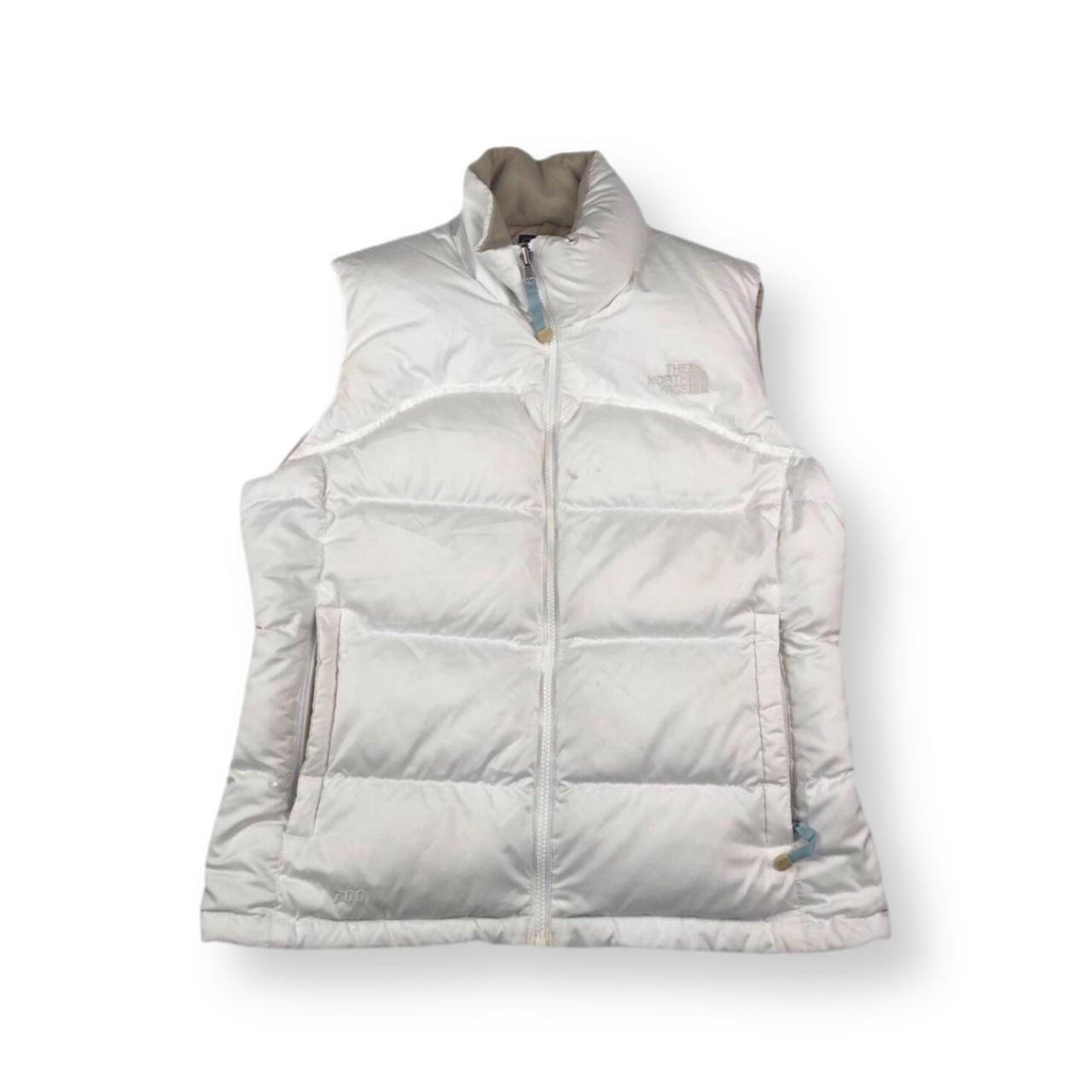 NORTH FACE BODY WARMER 700 down, white + beige... Depop