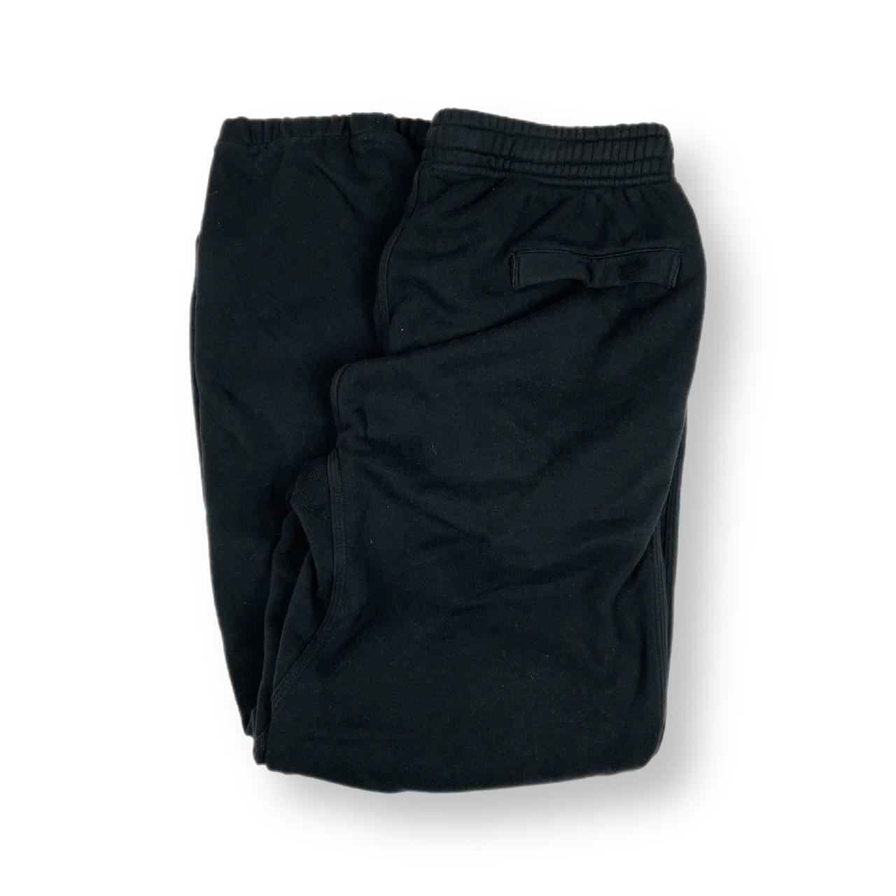 mens black and white nike joggers