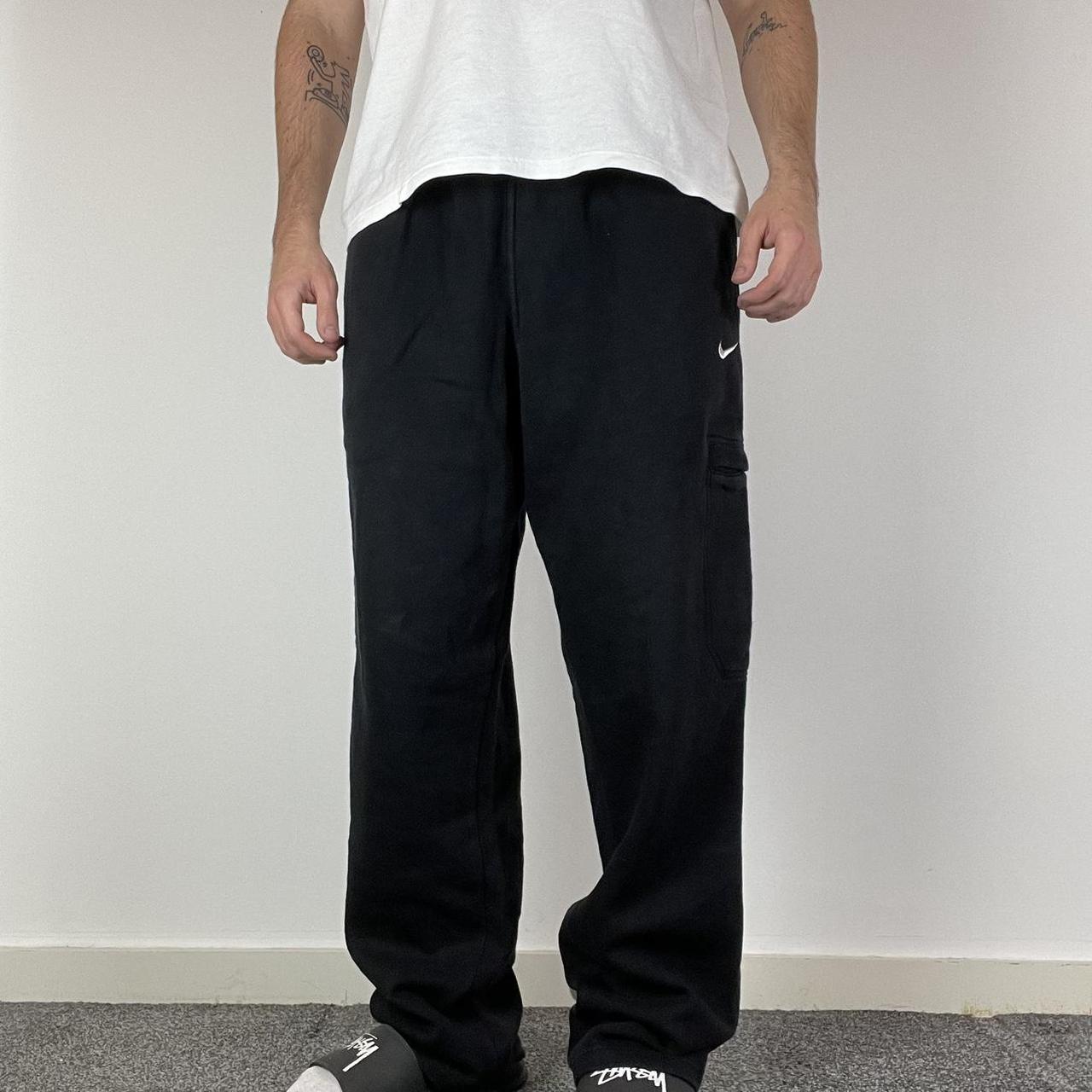 VINTAGE NIKE CARGO JOGGERS black + white colourway,... Depop