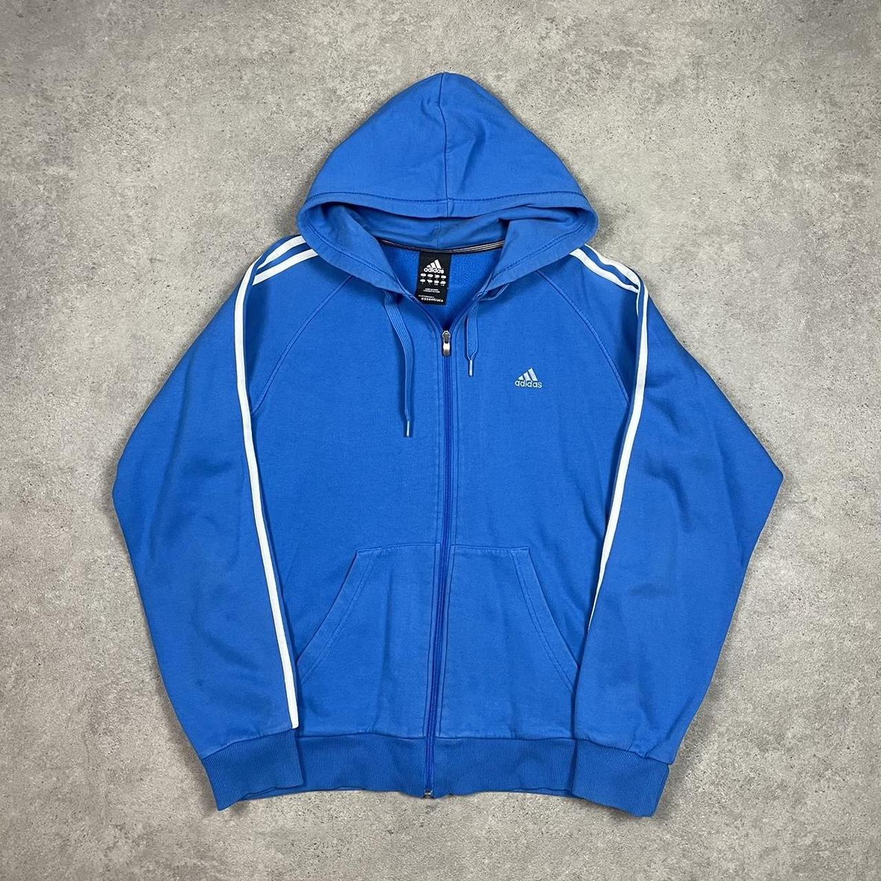 トップス 90s archive adidas zip up hoodie y2k tec Vintage 90s Y2K Adidas 1/2 Zip Hoodie Sweatshirt, Pocket
