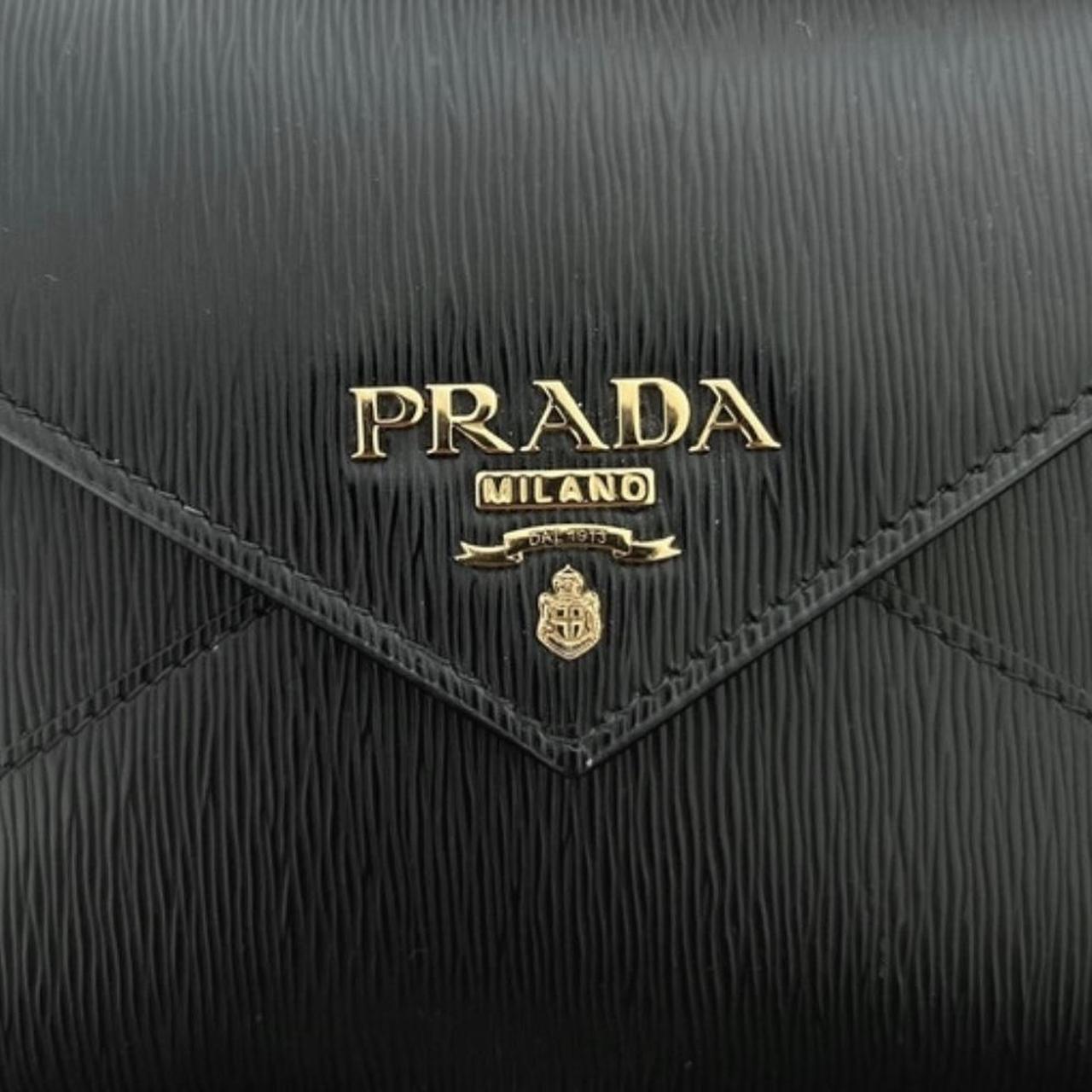 Authentic, genuine Prada envelope clutch in black... - Depop