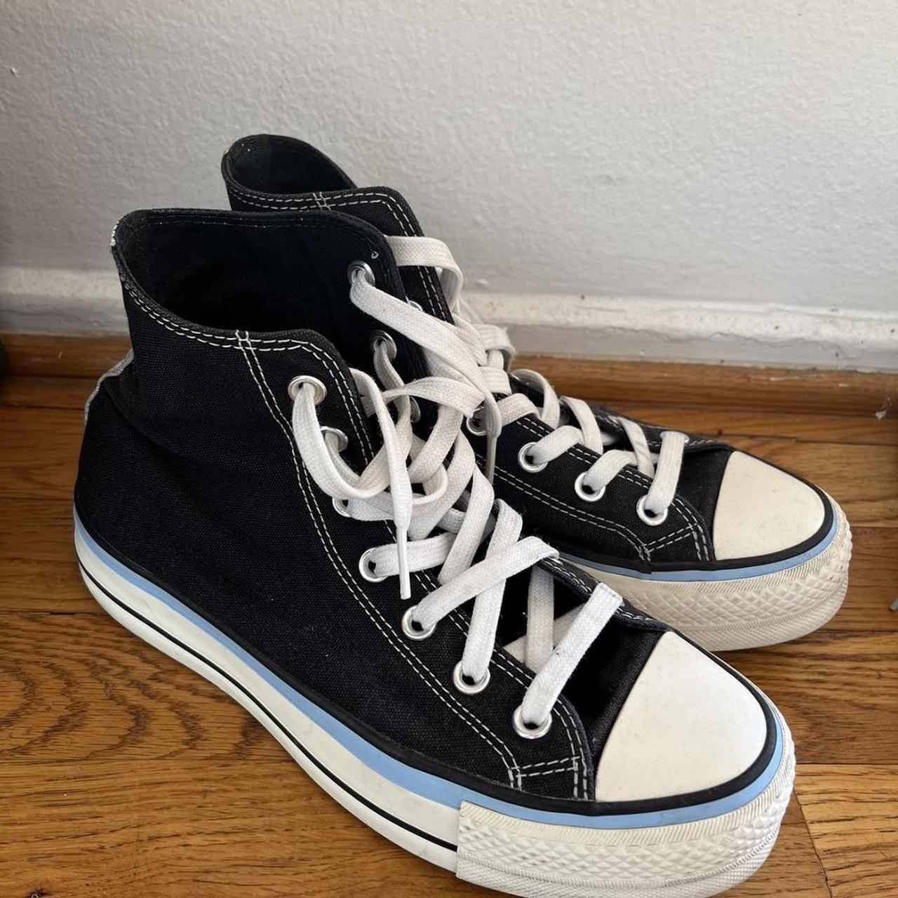 CONVERSE 8.5 black sheep print blue high hotsell top SNEAKERS 4289