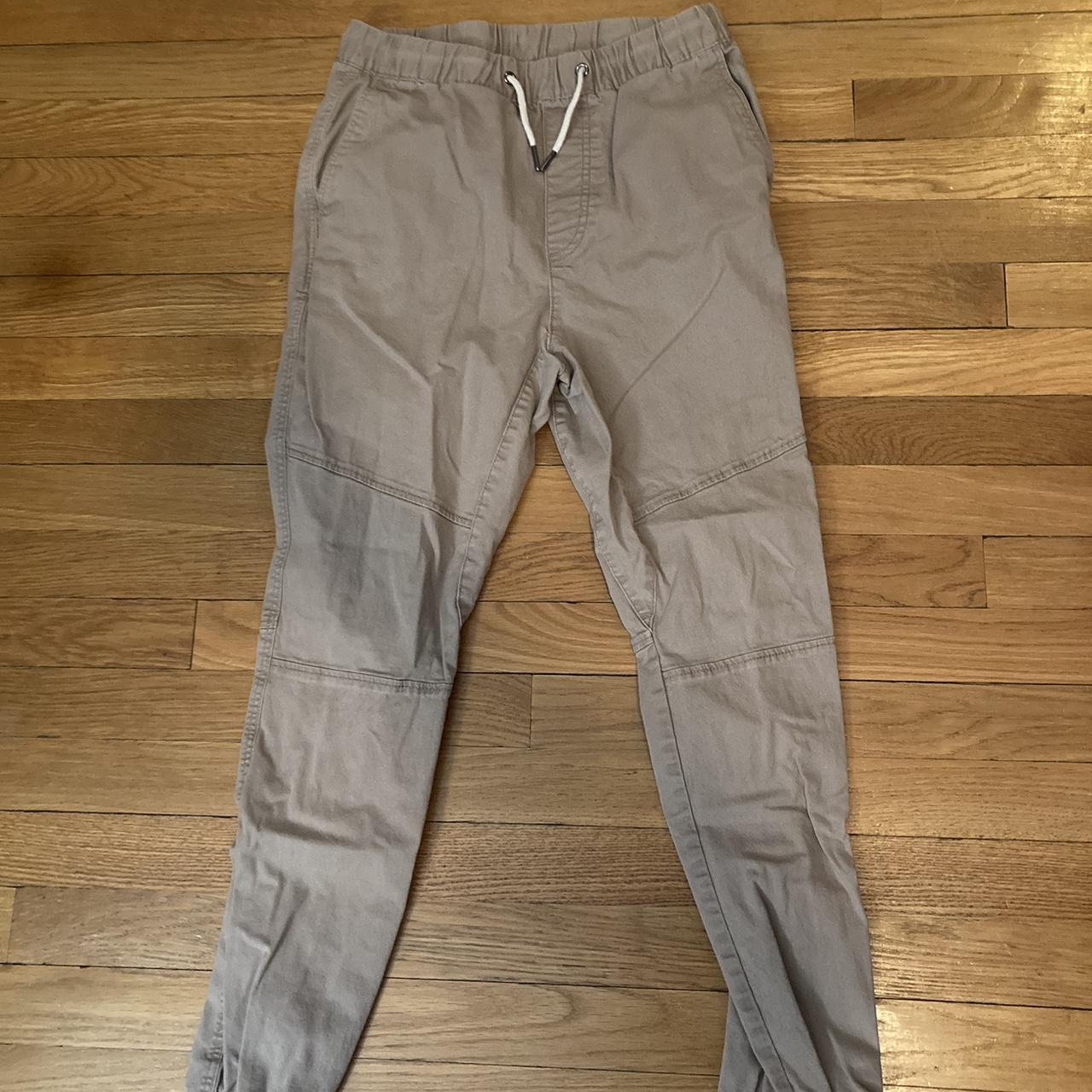 H&m khaki online joggers