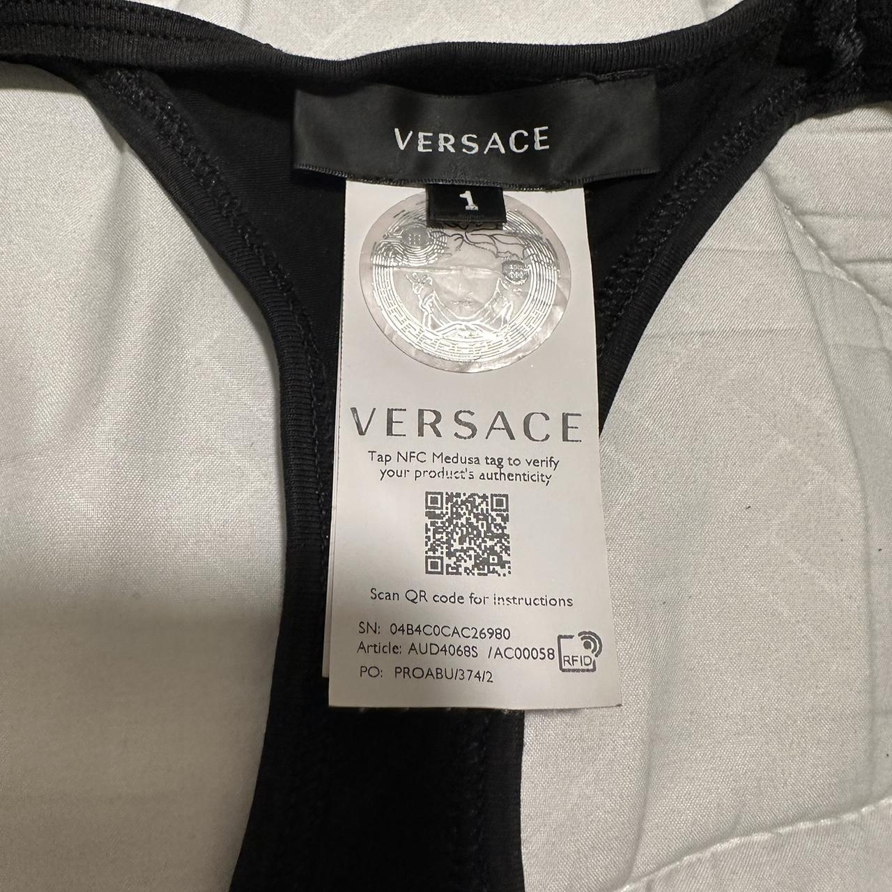 Versace set Jersey logo bra top Logo underwear... - Depop