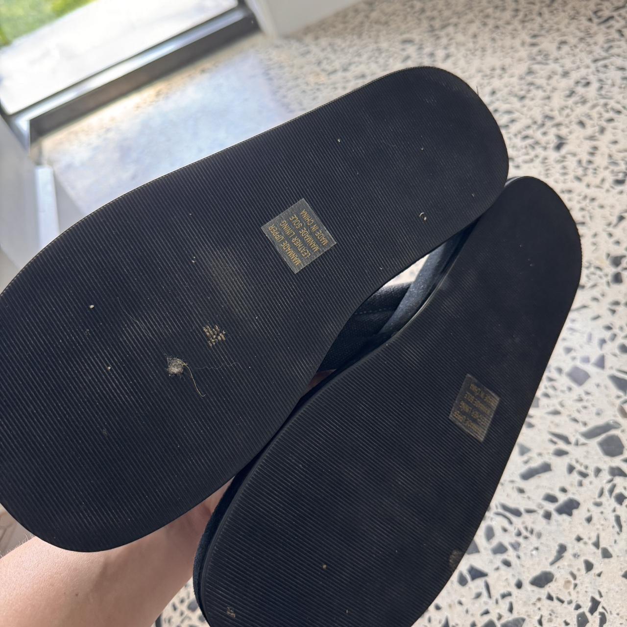 Tony Bianco Iconic Black Cotton 3.5cm Sandals Thong... Depop