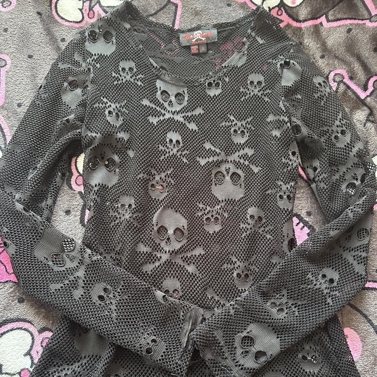 Royal Bones Skull Mesh Top 🖤 I’ve worn this once... | Depop