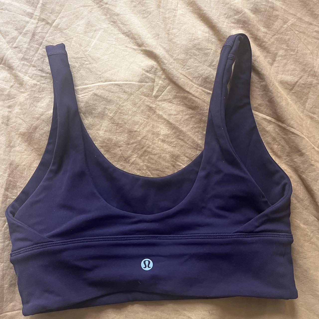 Lululemon scoop neck chocolate brown sports bra... - Depop