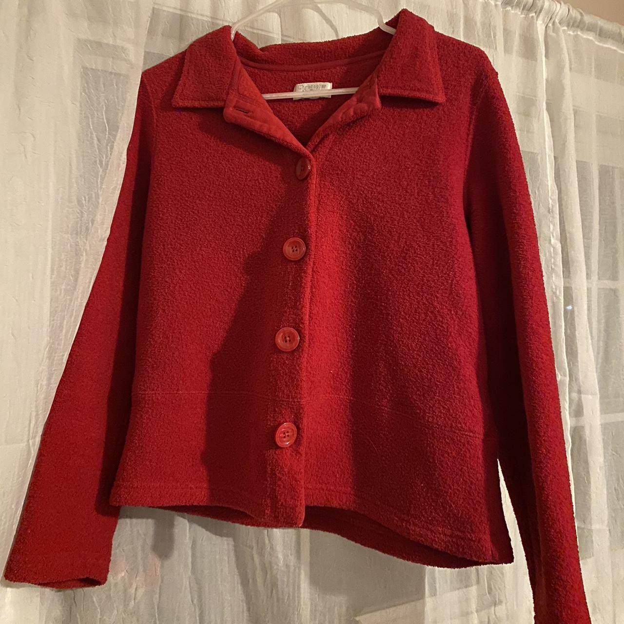 Christopher & Banks Women's Red Jacket | Depop