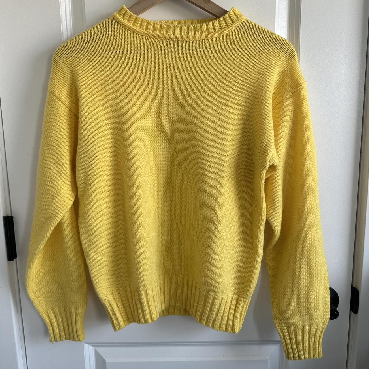 Boundary Waters Yellow Knit Sweater Tag says large... - Depop