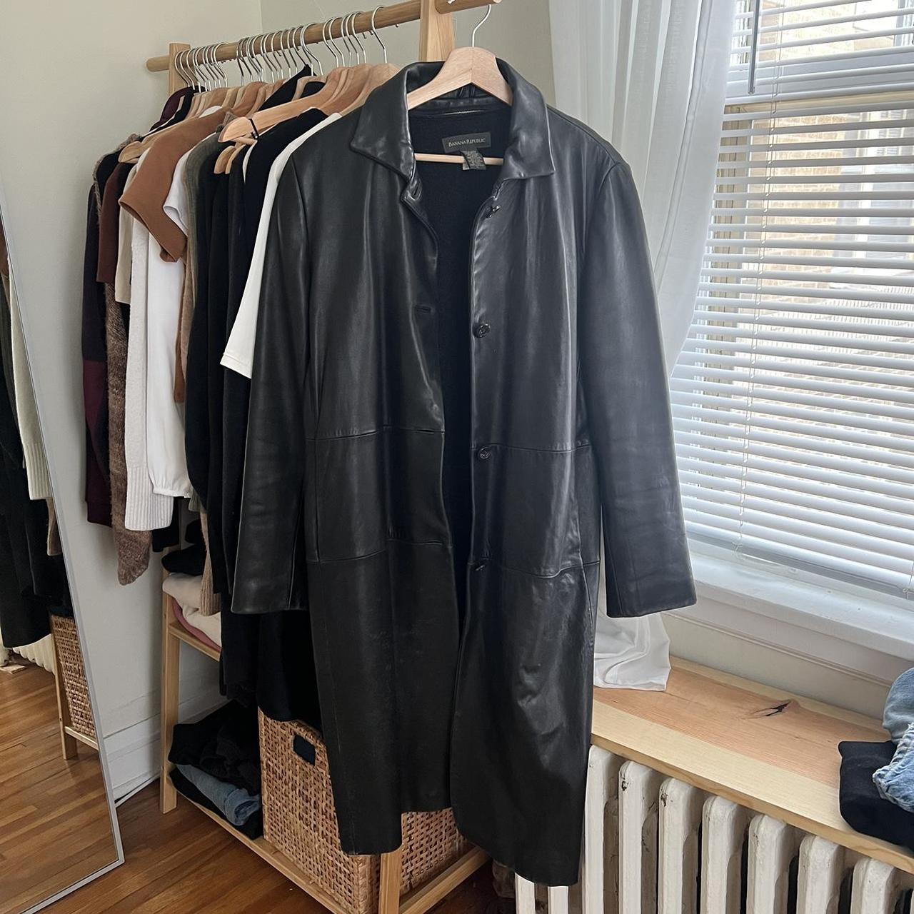 90s BANANA REPUBLIC black leather 希少 短丈 90s BANANA REPUBLIC black leather 希少 短丈