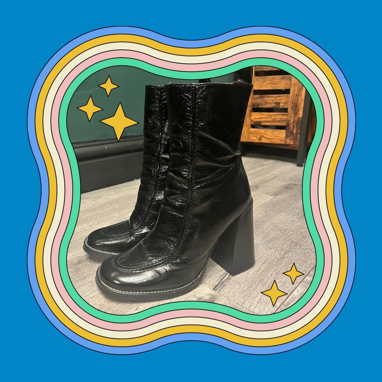 Patent Leather Boots Topshop Patent Boots TOPSHOP Real Leather