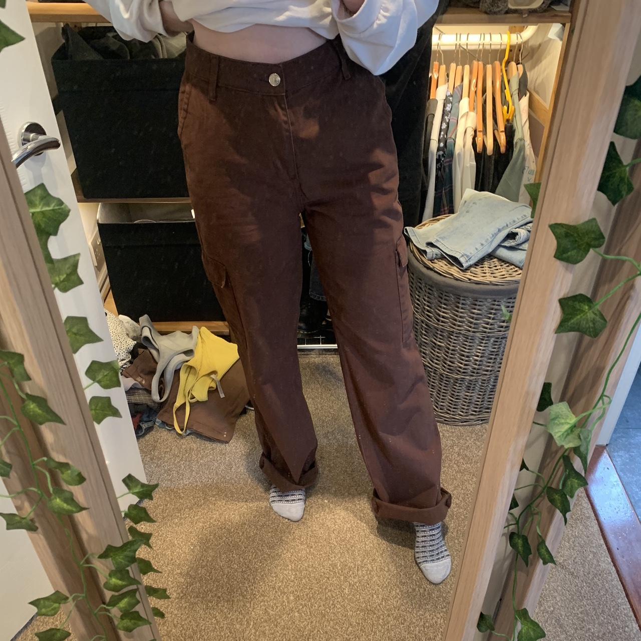 Primark brown cargo pants. Super soft material just... - Depop