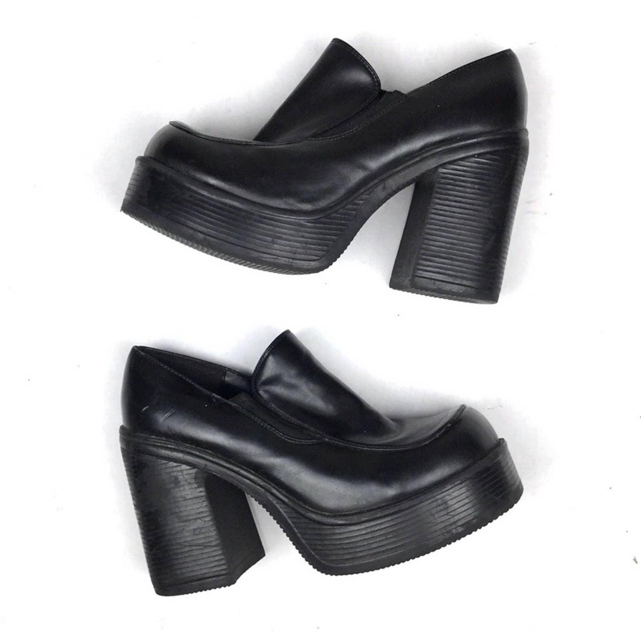 Vintage 90s 00s y2k 2000s black chunky platform | Depop