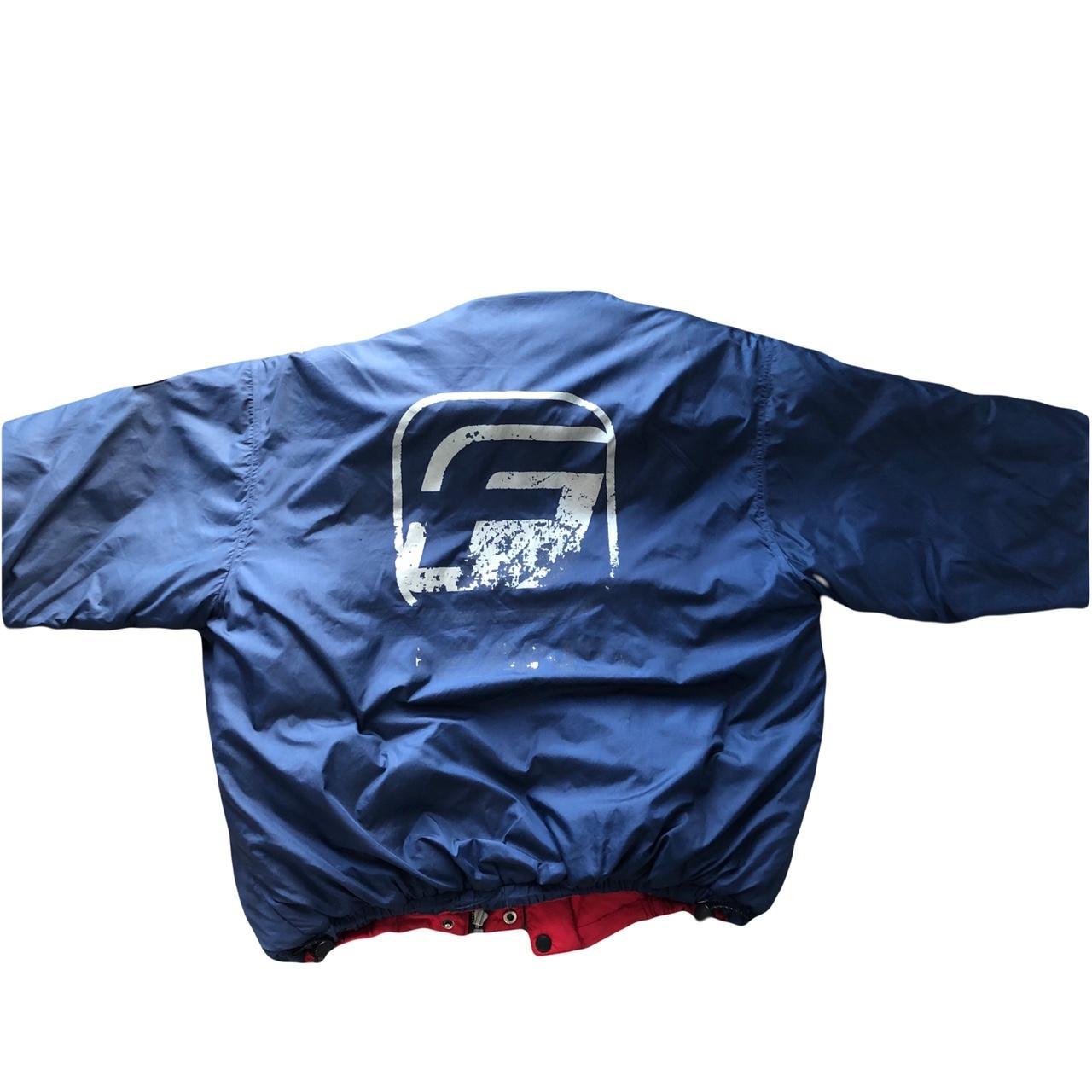 FUBU Men's Blue and Red Coat | Depop