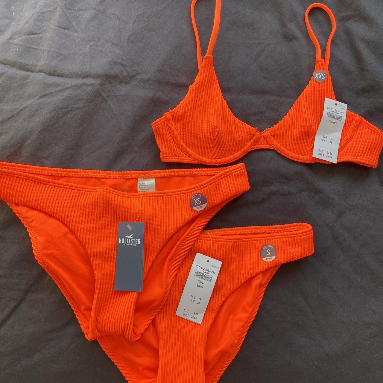 Hollister Co. Women's Orange Bikinisandtankinisets Depop