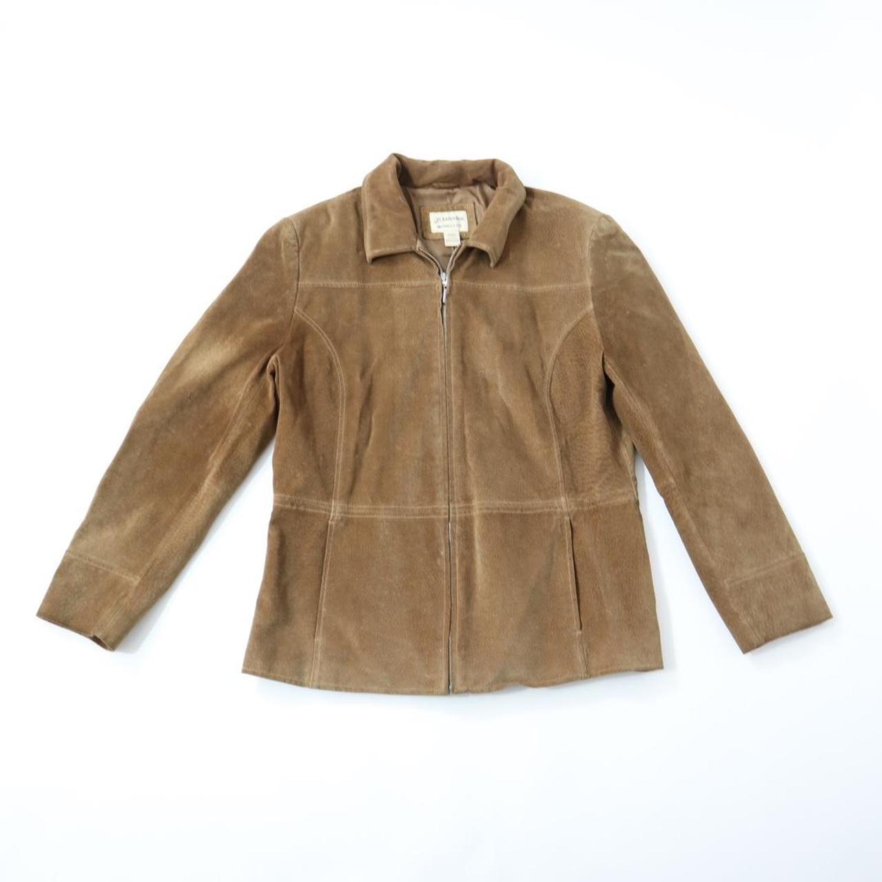 Y2k brown suede jacket Amazing streetwear high... - Depop