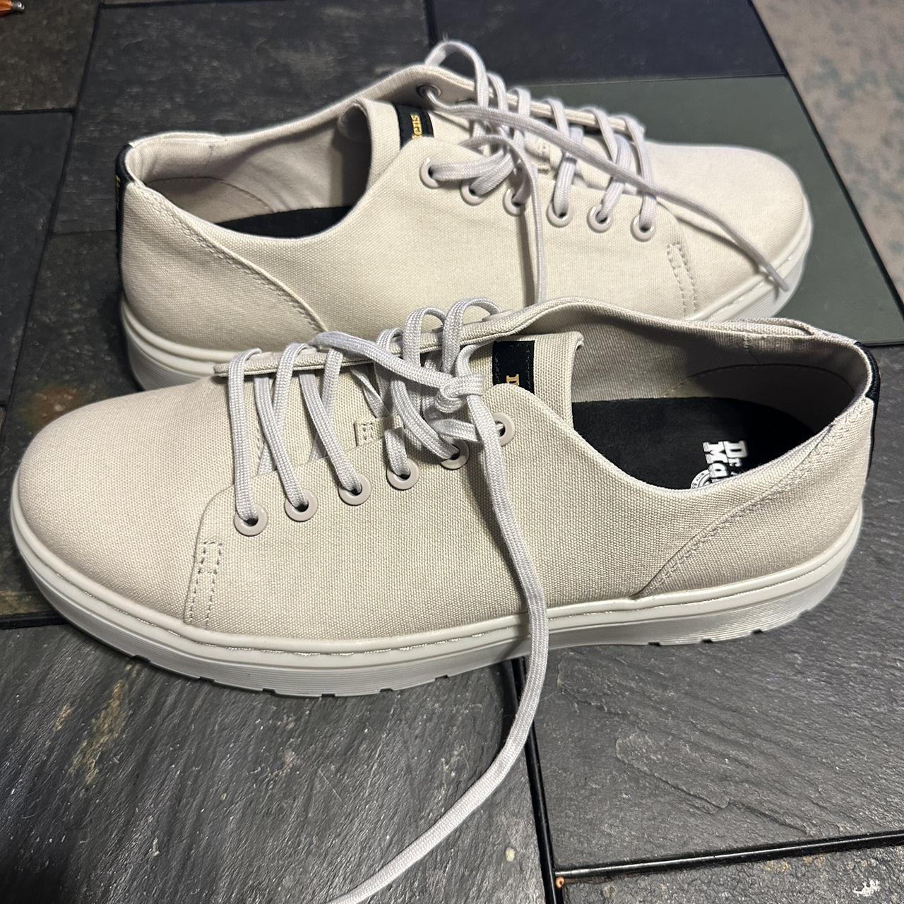 【Dr.Martens】 ★ DANTE ★ GREY & TAN New Dr. Martens Dante Canvas Low-top Sneakers | Depop