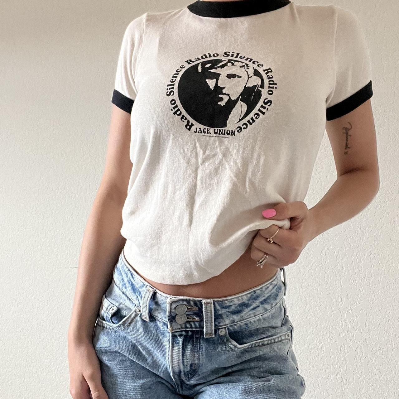 Brandy Melville radio silence graphic tee in great - Depop