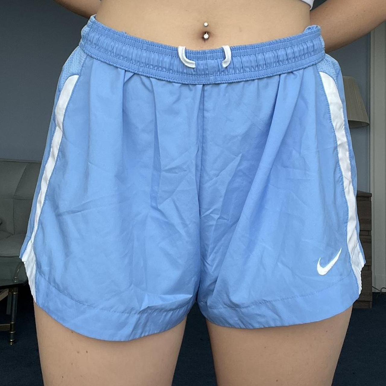 womens nike shorts blue