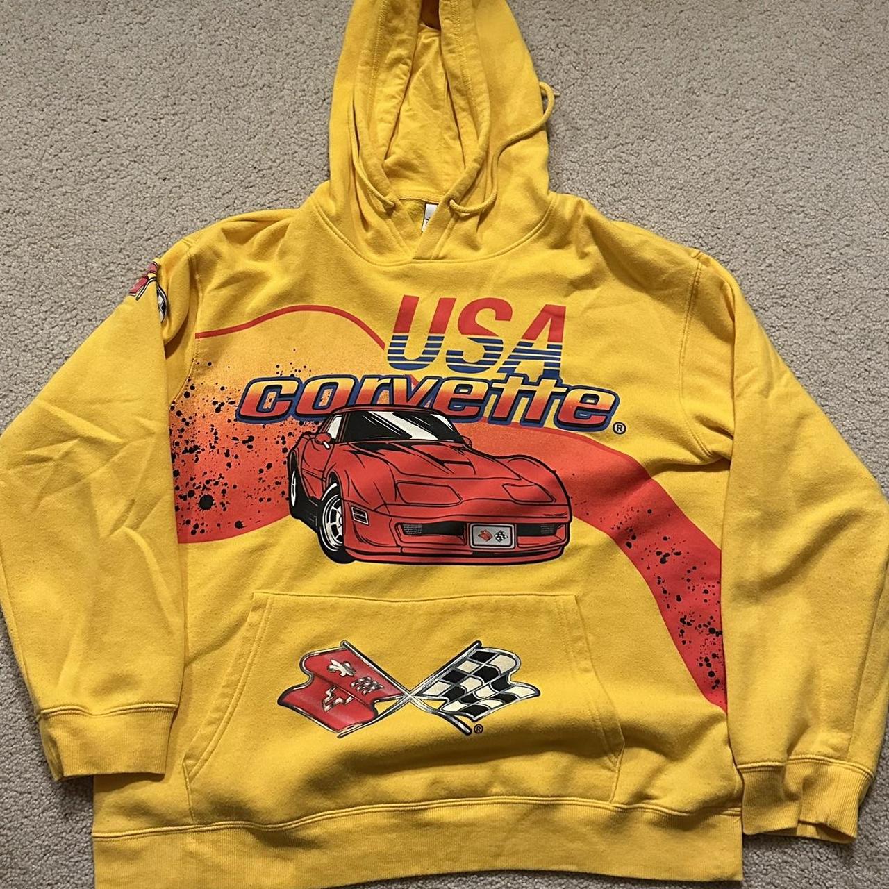 Yellow store corvette sweatshirt