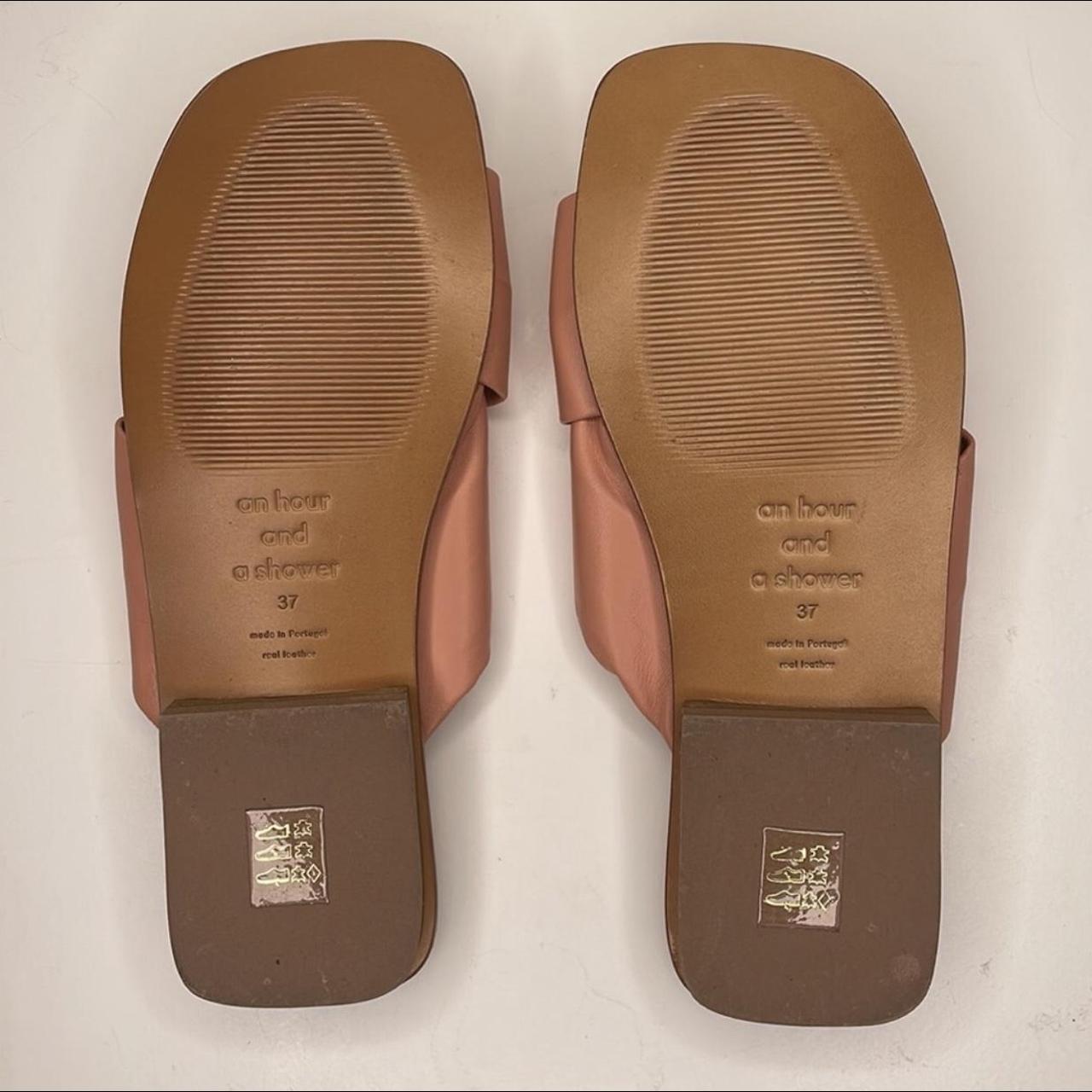 An Hour and A Shower Women's Tan and Pink Sandals (4)