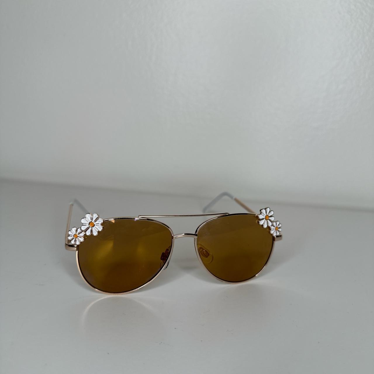 Target Women's Gold Sunglasses Depop