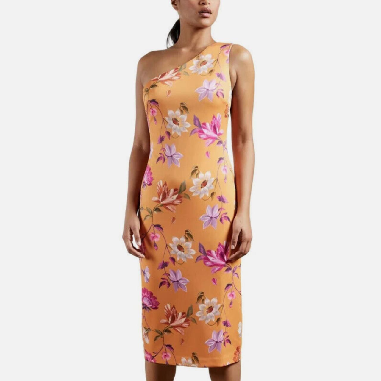 Ted Baker Lacieyy Rhubarb One Shoulder Bodycon Depop