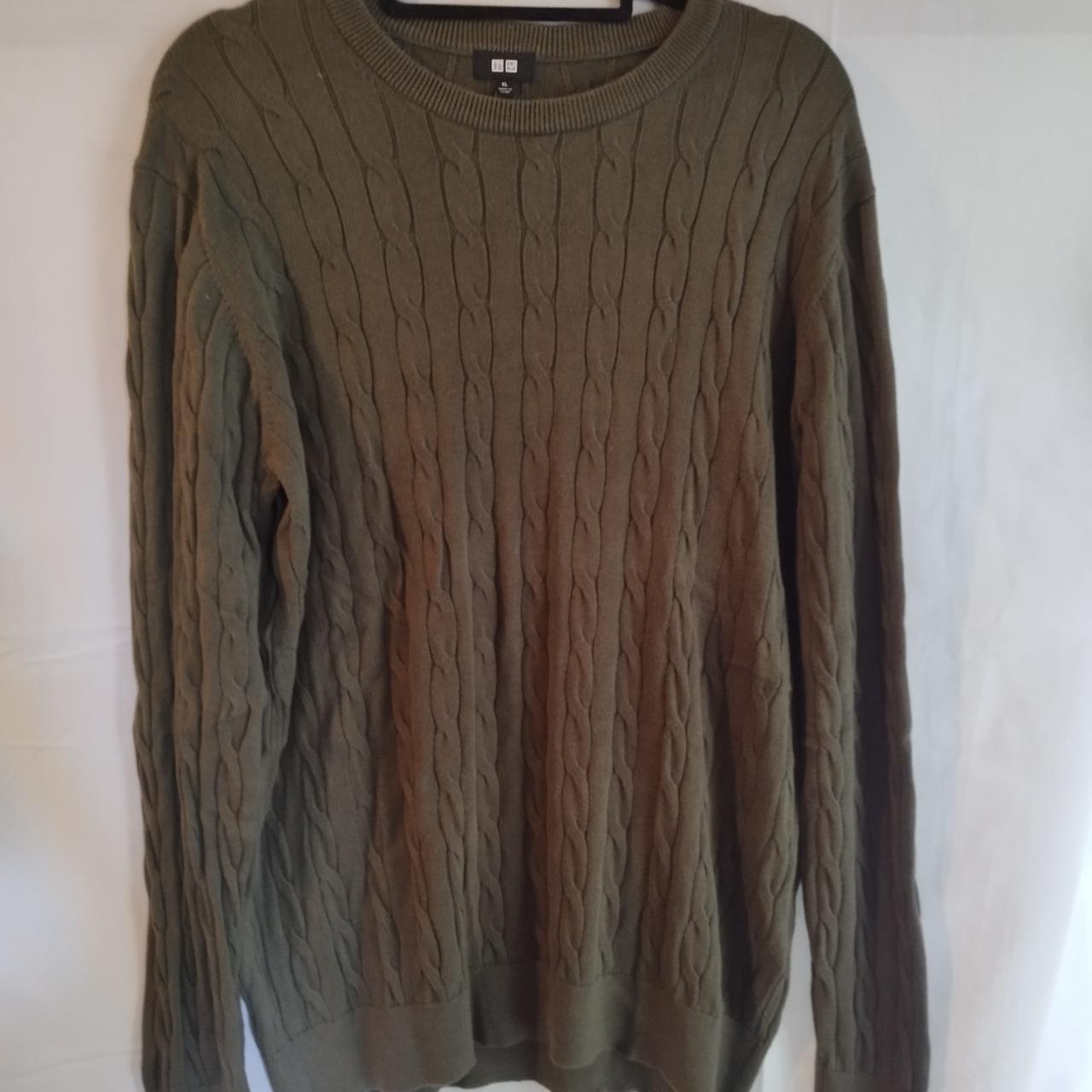 Uniqlo Pullover sweatshirt khaki XL. - Depop