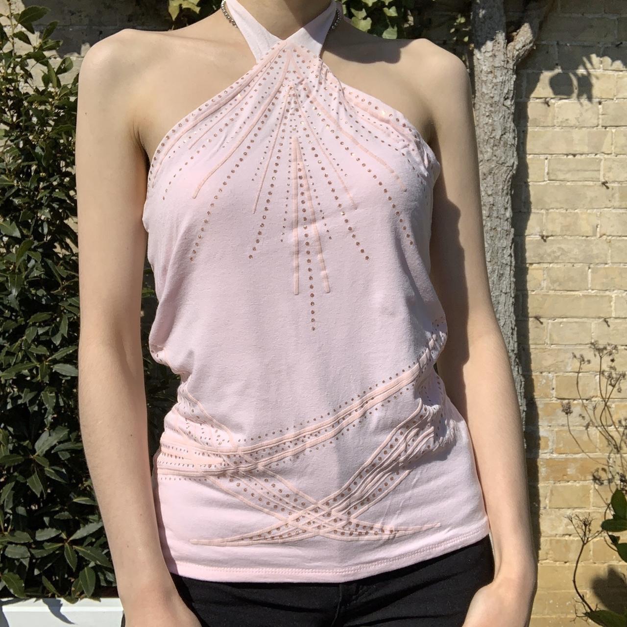 De Toi Women's Pink Vest Depop