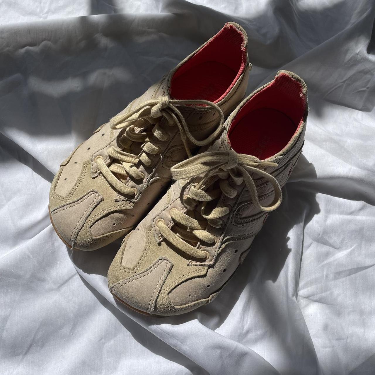 Archive beige Diesel square toe sporty trainers | Depop