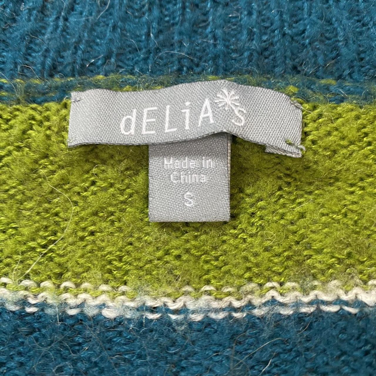 Delia's Women's Green and Blue Jumper (4)