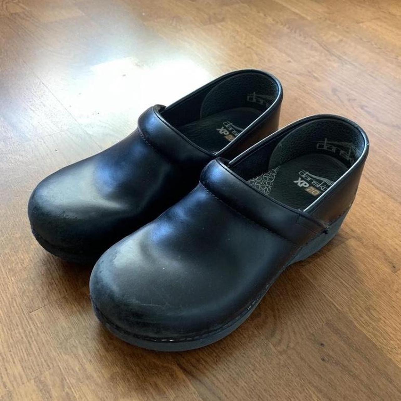 dansko black oiled clogs
